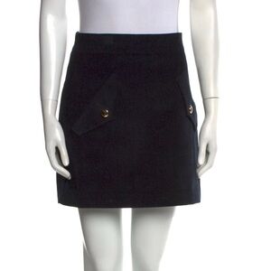 Maje corduroy black mini skirt